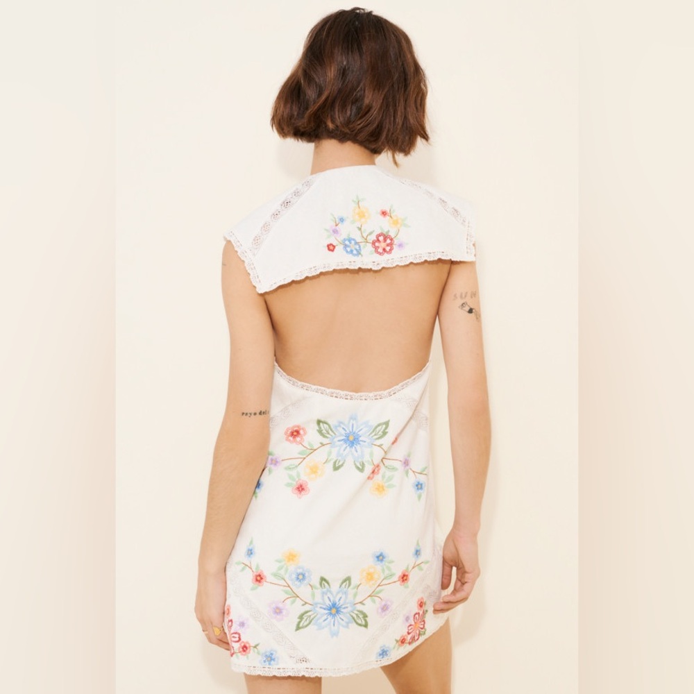 Free People Willow Floral Embroidered Mini Dress - Picture 5 of 10
